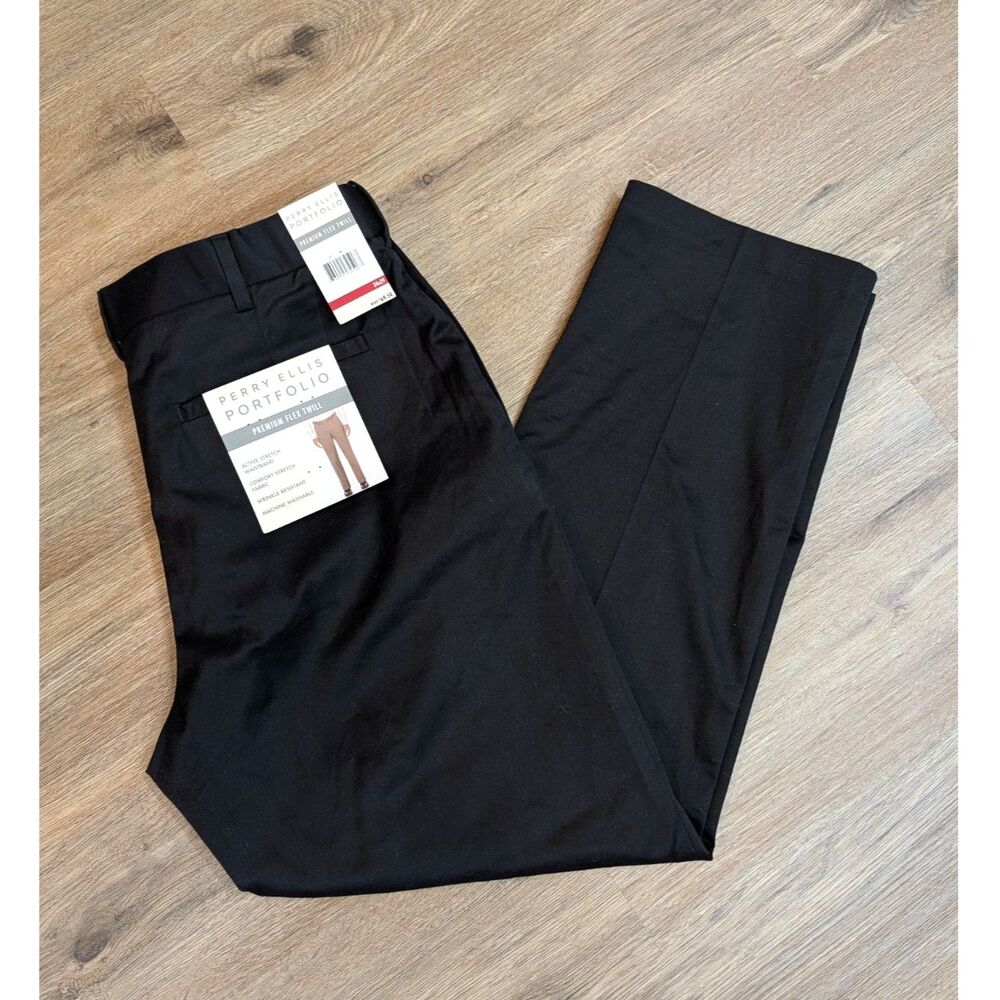 Perry Ellis Portfolio Black Pants, men's 34x29